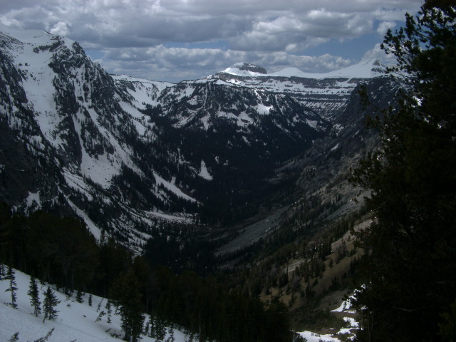 Looking up Death Canyon from the hike up Static