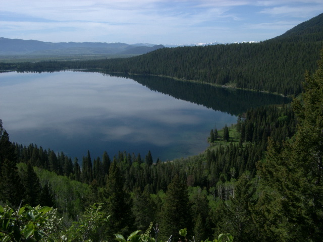 Looking back at Phelps lake, we were camped by the left edge of the photo