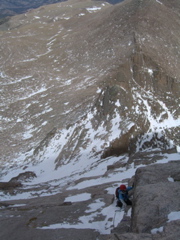 Cynthia climbing