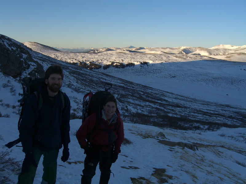 Hiking up Bierstadt